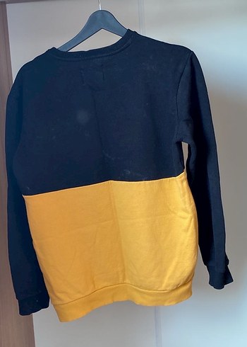 Sarı Siyah Baskılı Sweatshirt - Görsel 3