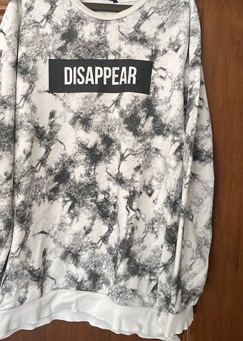 Gri Batik Desenli Salaş Sweatshirt