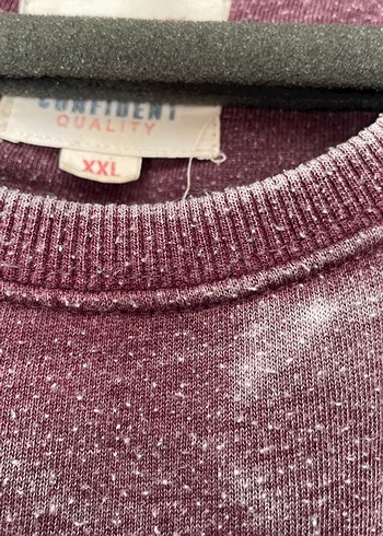 LTB Bordo Kadın Süet Baskılı Sweatshirt