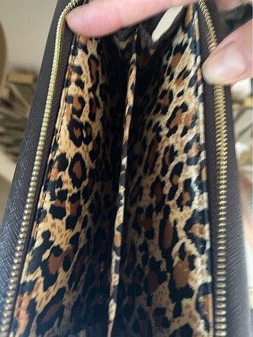  Beden camel Renk Pier carden çüzdan leoparlı