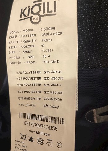 Siyah Düğmeli Erkek Klasik takım ceket 56/4 pantolon 58/4 - Görsel 5