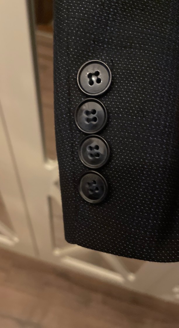 Siyah Düğmeli Erkek Klasik takım ceket 56/4 pantolon 58/4 - Görsel 4