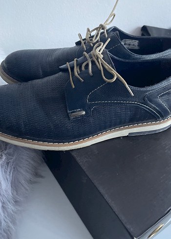 Koyu Mavi Yılan Desenli Klasik Erkek Ayakkabı desa marka 44 nr - Görsel 2