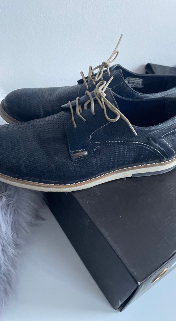 Koyu Mavi Yılan Desenli Klasik Erkek Ayakkabı desa marka 44 nr - Görsel 2