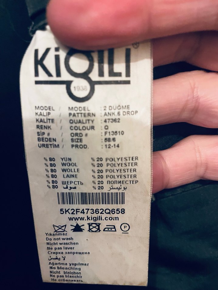 Erkek  füme  kaşe kışlık ceket 58/6 bedeb - Görsel 4