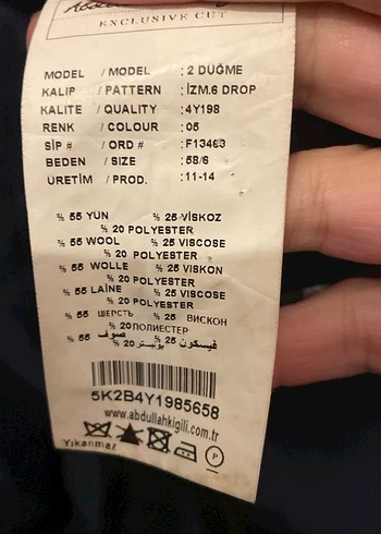 Erkek  koyu lacivert 58/8 drop kaşe kışlık - Görsel 4