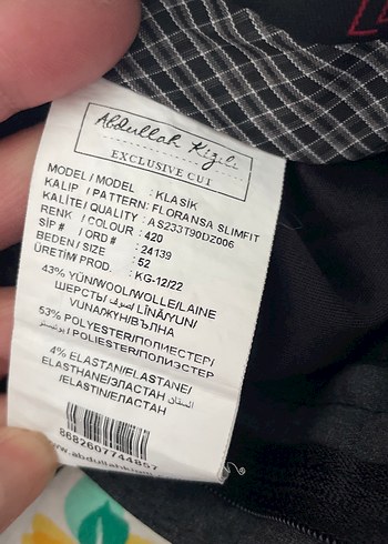 Gri Belden Kemerli Erkek Pantolon Abdullah kiğılı marka antrasit - Görsel 3