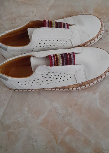 Beyaz Kadın Dolgu Topuklu Sneaker - Görsel 2