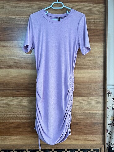 H&M yanları büzgülü elbise