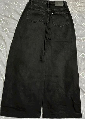 Denim&Co Siyah Kadın Baggy Kot Pantolon