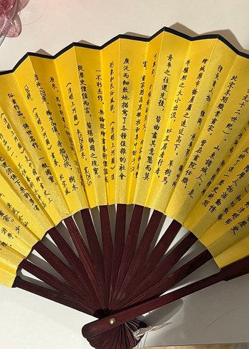 Diğer Sarı Japon Temalı Katlanabilir Yelpaze
