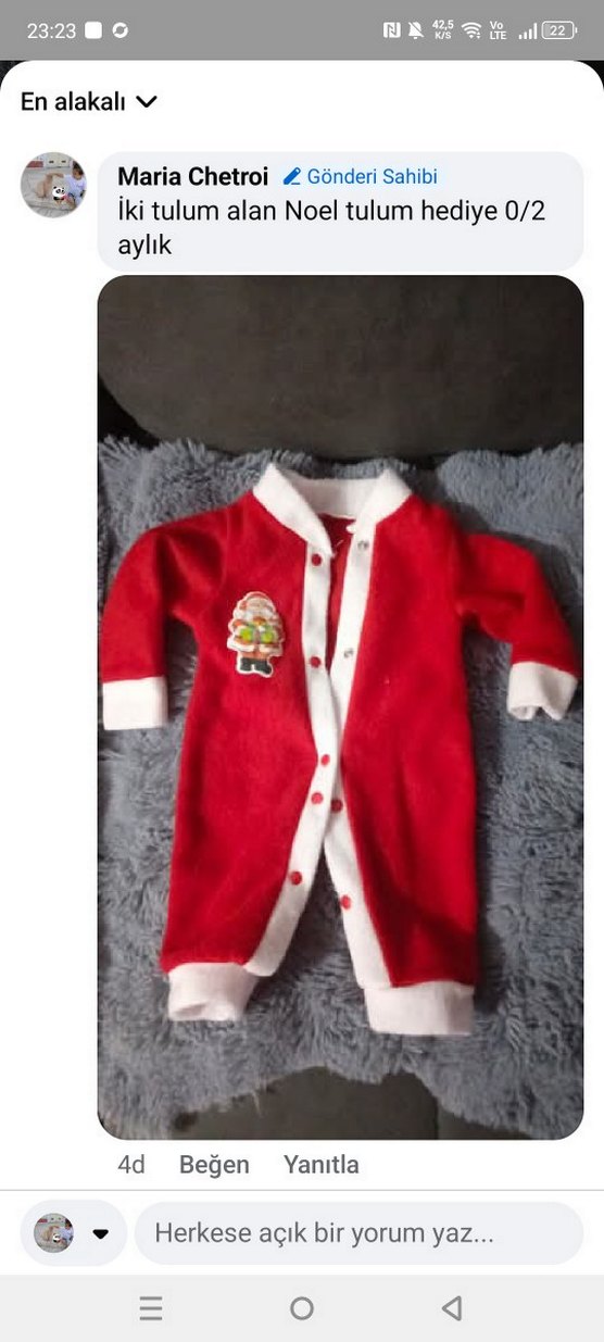 Beyaz Nakışlı Kürklü Bebek Tulumu 3 adet - Görsel 2