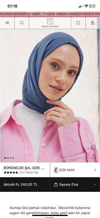Fresh scarfs şal