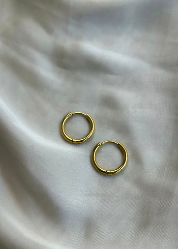 Altın Renk Minimalist Halka Küpe