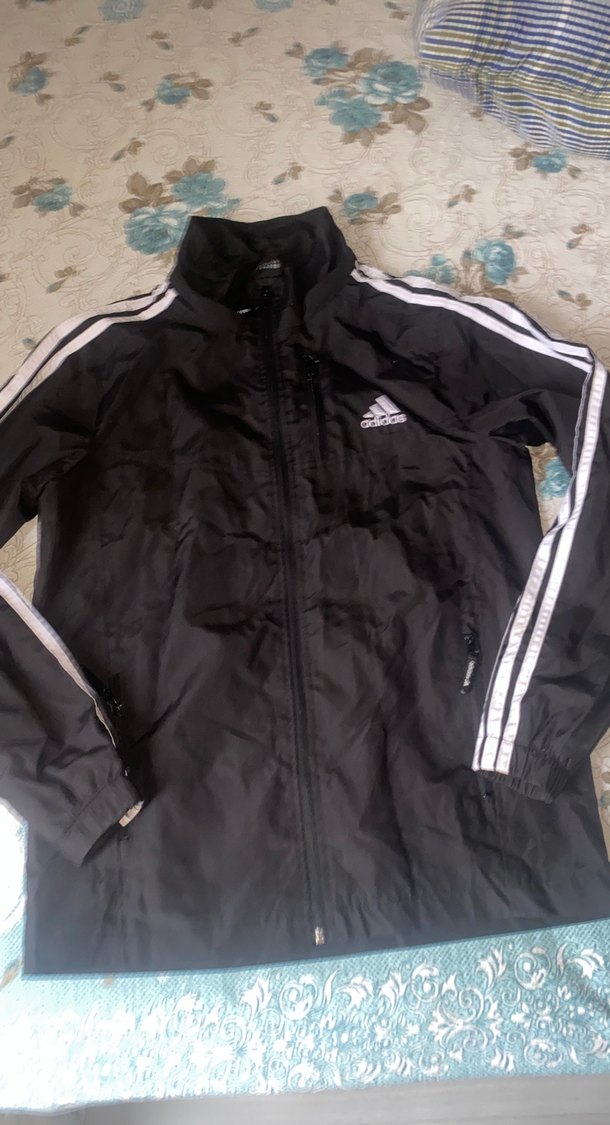 Siyah Adidas Fermuarlı ceket - Görsel 2