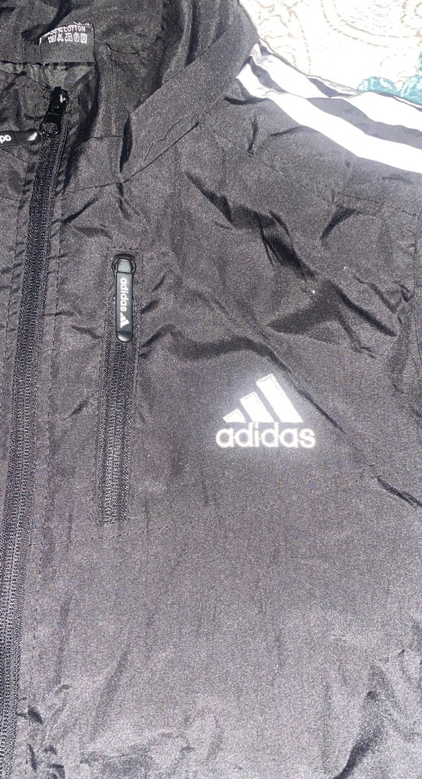 Siyah Adidas Fermuarlı ceket - Görsel 3