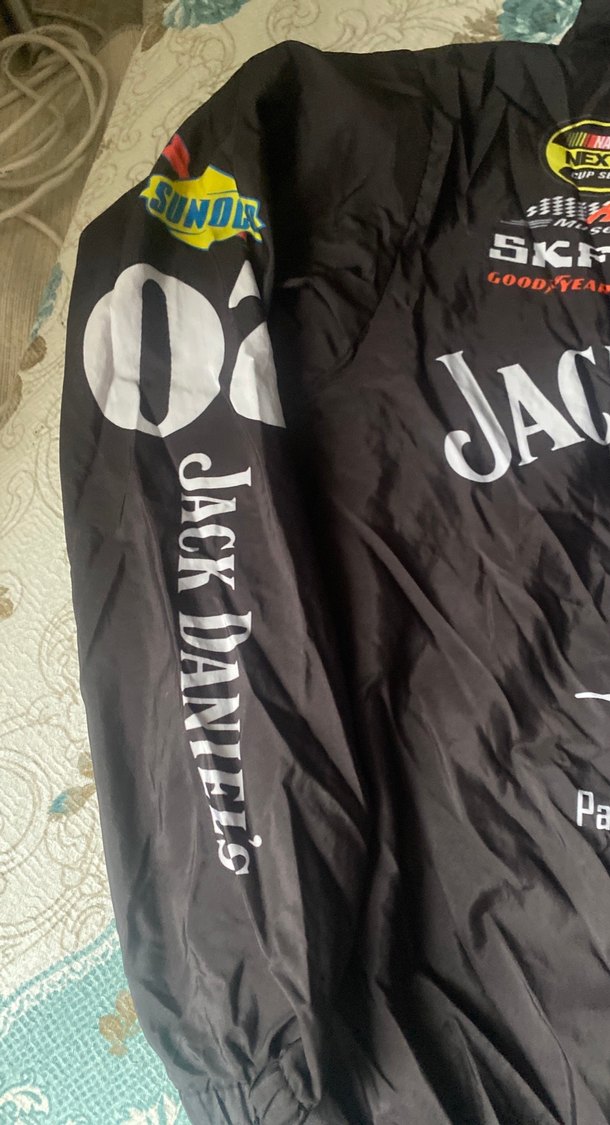 Siyah Baskılı Biker Yağmurluk - Görsel 2