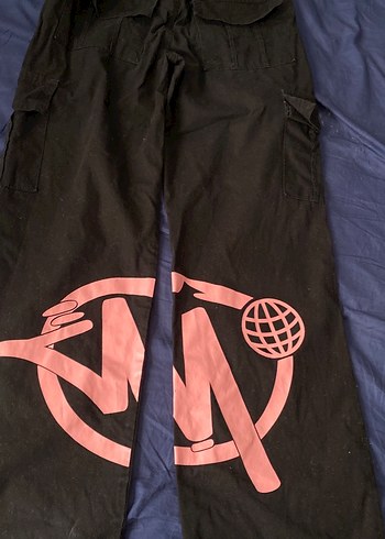 Siyah Kadın desenli pantolon - Görsel 6