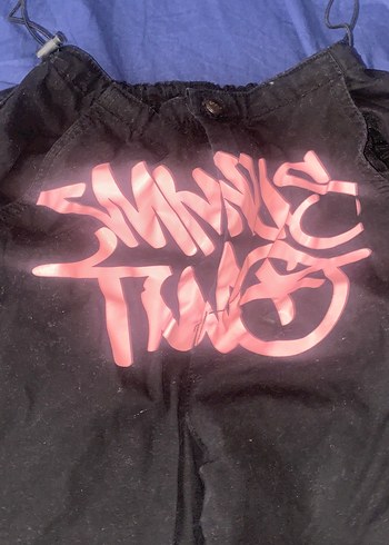 Siyah Kadın desenli pantolon - Görsel 2