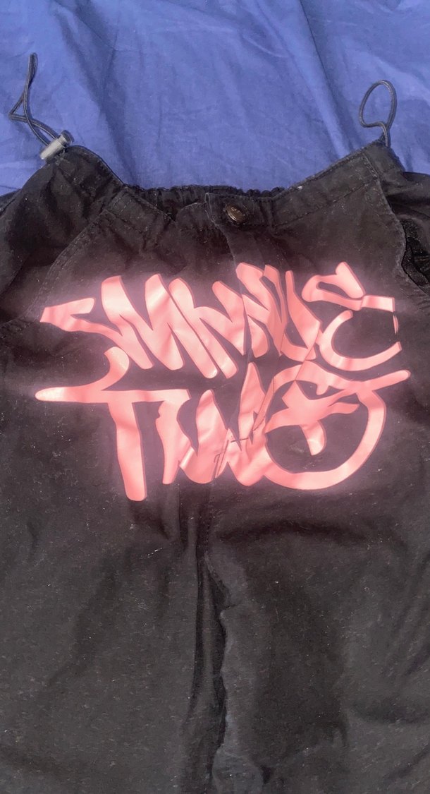 Siyah Kadın desenli pantolon - Görsel 2