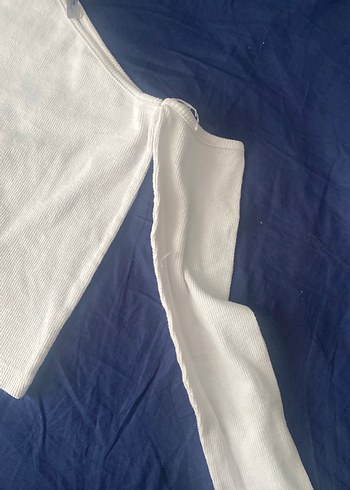 Beyaz Uzun Kollu Kadın  Bluz - Görsel 2