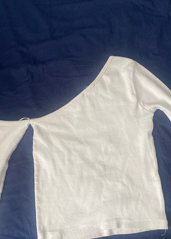 Beyaz Uzun Kollu Kadın  Bluz - Görsel 5