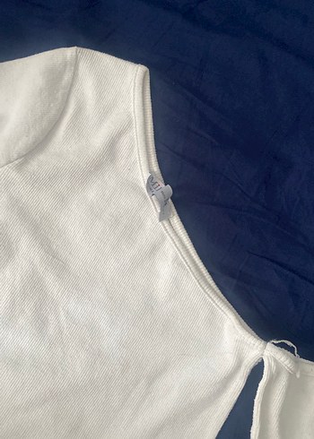 Beyaz Uzun Kollu Kadın  Bluz - Görsel 4