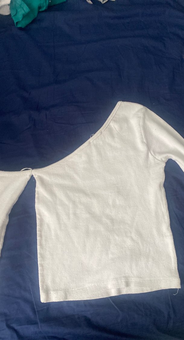 Beyaz Uzun Kollu Kadın  Bluz - Görsel 5