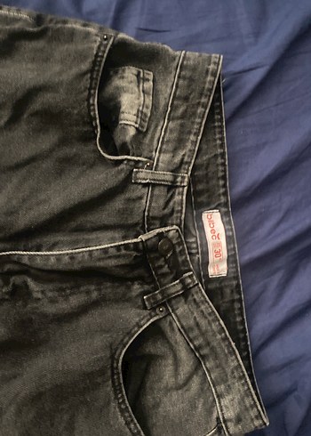 Gri Kadın Salaş Denim Pantolon - Görsel 3