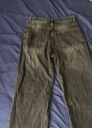 Gri Kadın Salaş Denim Pantolon - Görsel 4