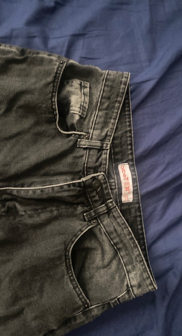 Gri Kadın Salaş Denim Pantolon - Görsel 3