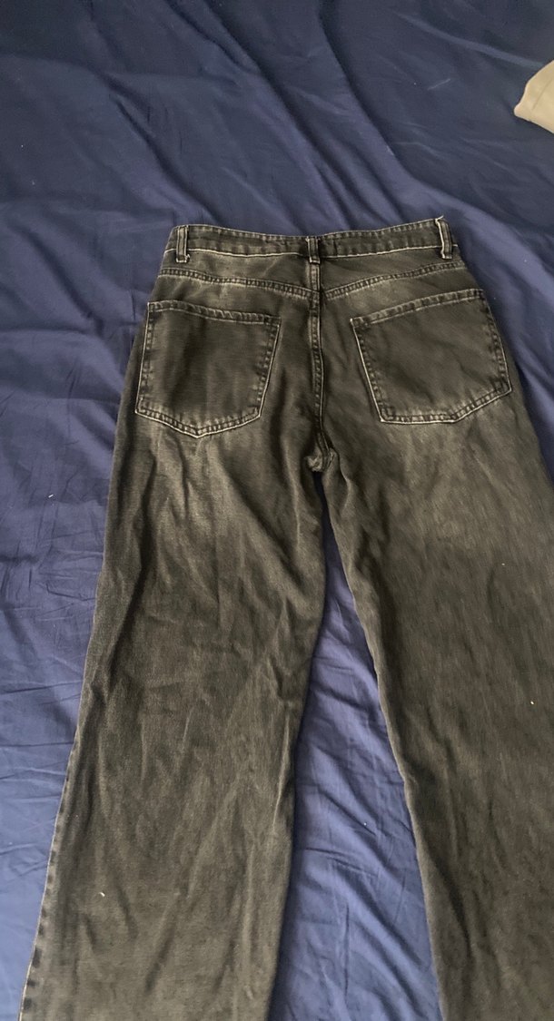 Gri Kadın Salaş Denim Pantolon - Görsel 4