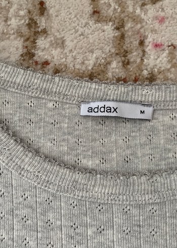 Gri Kısa Kollu Keten Tişört - Görsel 3