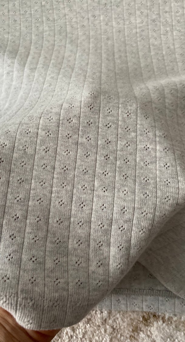 Gri Kısa Kollu Keten Tişört - Görsel 2