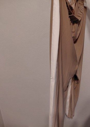 Uzun Bej Drapeli Hamile Ceketi - Görsel 2