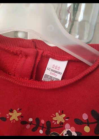 LC Waikiki Kız Çocuk Kırmızı Fırfırlı Sweatshirt