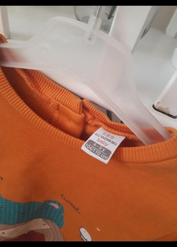 LC Waikiki Turuncu Baskılı Kız Sweatshirt