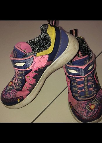 29 Beden Kız Çocuk Renkli Desenli Skechers Spor Ayakkabı