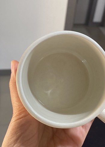 Gri Çizgili Beyaz Seramik Kupa - Görsel 3