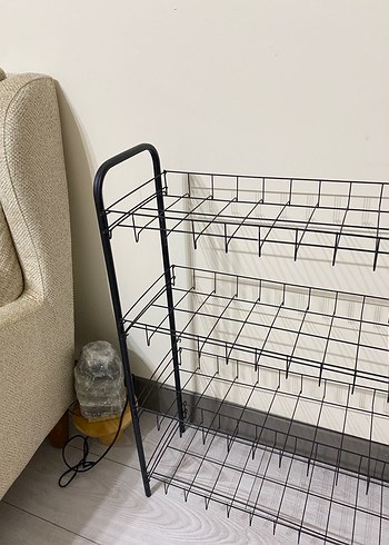 4 Katlı Siyah Tel Raf Düzenleyici - Görsel 3