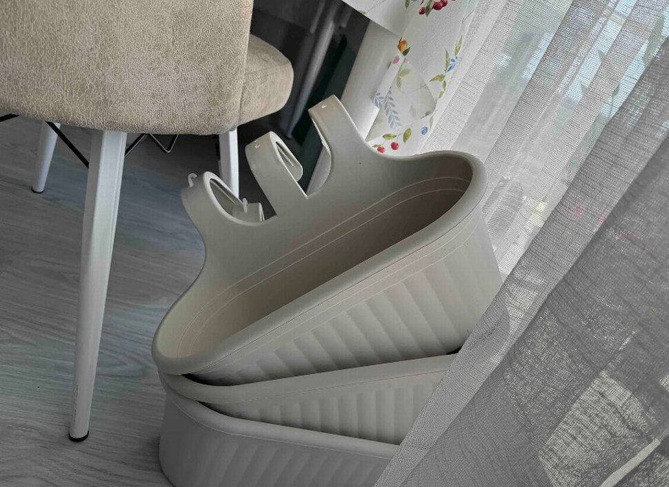 KİRLİ BEYAZ ASKILI BALKON SAKSISI - Görsel 2