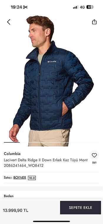 Orjinal columbia erkek mont - Görsel 7