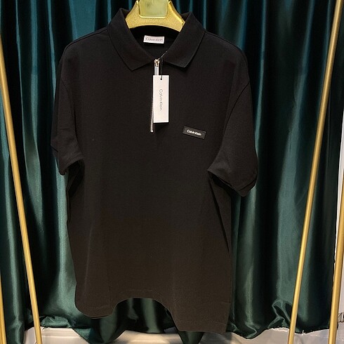 Calvin Klein Siyah Polo Yaka Tişört Yeni Sezon