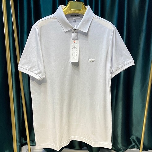 Lacoste Paris Beyaz Polo Yaka Tişört Yeni Sezon