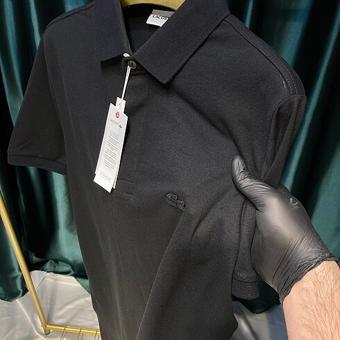 Lacoste Paris Siyah Polo Yaka Tişört Yeni Sezon