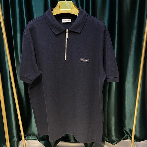 Calvin Klein Lacivert Polo Yaka Tişört Yeni Sezon