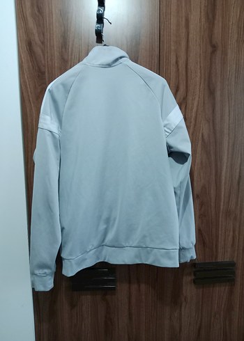 Gri Siyah Fermuarlı Erkek Spor Sweatshirt - Görsel 5