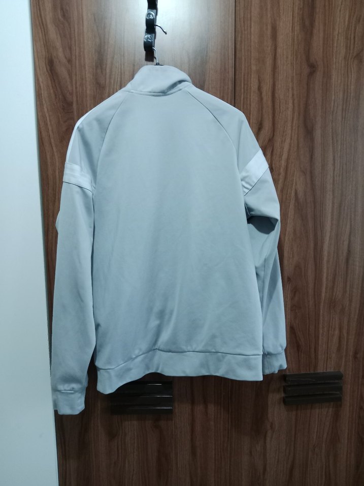 Gri Siyah Fermuarlı Erkek Spor Sweatshirt - Görsel 5