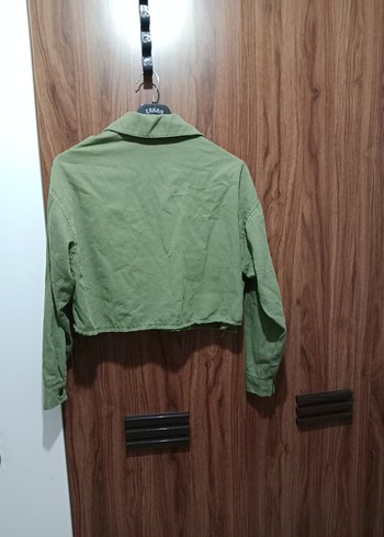 Düğmeli Kısa Keten Kadın Ceket - Görsel 4