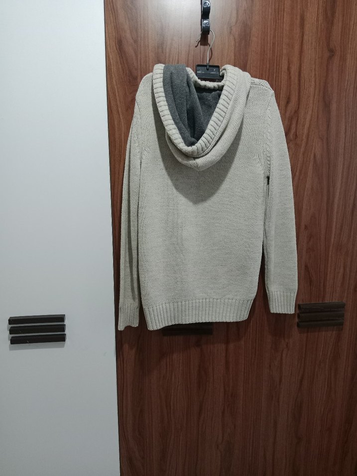 Erkek taba renk Örgü Hırka - Görsel 3